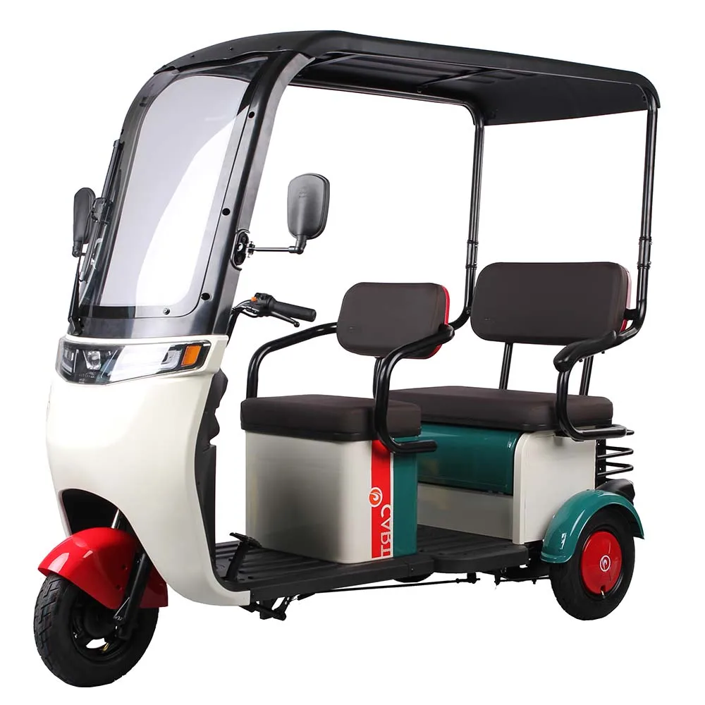 China Factory 2023 New Model 3 Wheels Electric Passenger Tricycles With Roof Three Wheel Scooter For Adult