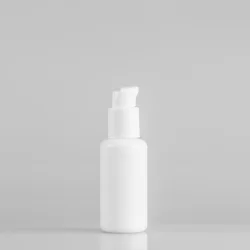 Recyclable skincare packaging 40ml opal glass bottle for serum and toner packaging with treatment pump
