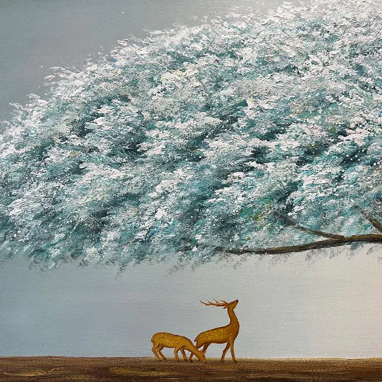 Wholesale 180X70CM 100% Hand Painted Living Room Home Decor Gift Abstract decoration Tree oil painting