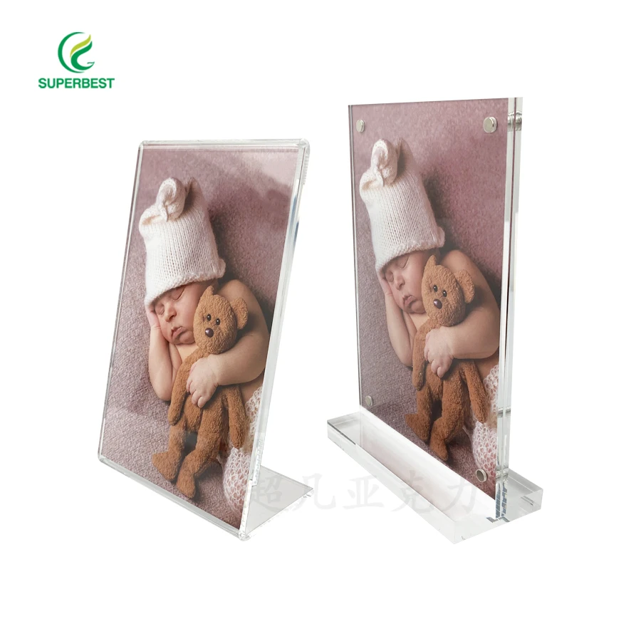 Factory direct sale L shape acrylic sign holder