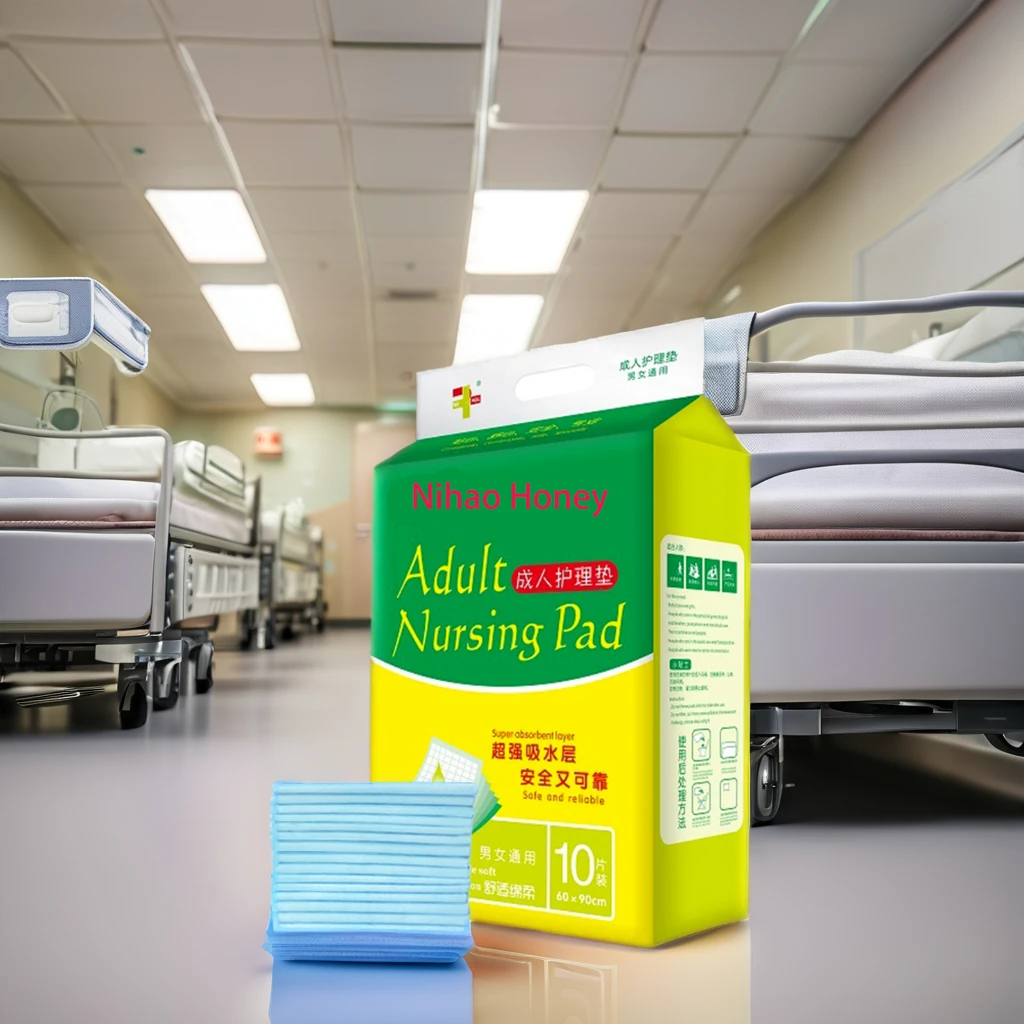 Wholesale Disposable Anti-Leak Incontinence Pads 60x90 Waterproof Underpads Leak Guard Printed Adults Changing Breathable Diaper