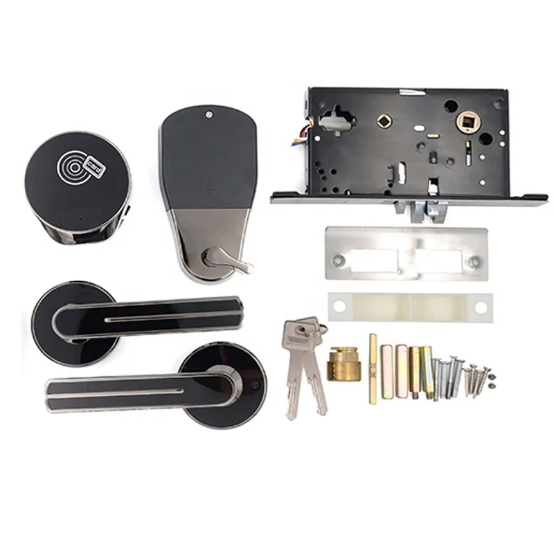 Zinc alloy split pattern design hotel door access control electronic lock rfid card hotel door lock system padlock for room