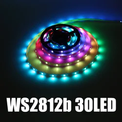 2812 RGB LED Pixels Strip 5050 Built-in WS2812B Smart IC IP30/65/67 Waterproof 30 60 144 LEDs/M Addressable Flexible Light Bar