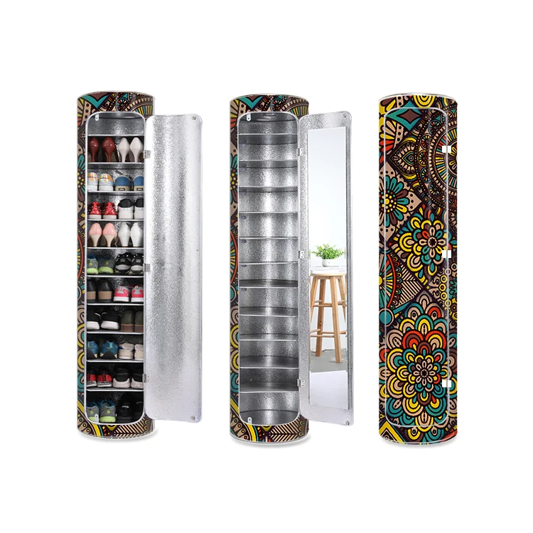 Pvc High Quality Cylindrical Custom Made Casual Entryway Shoes Cabinet