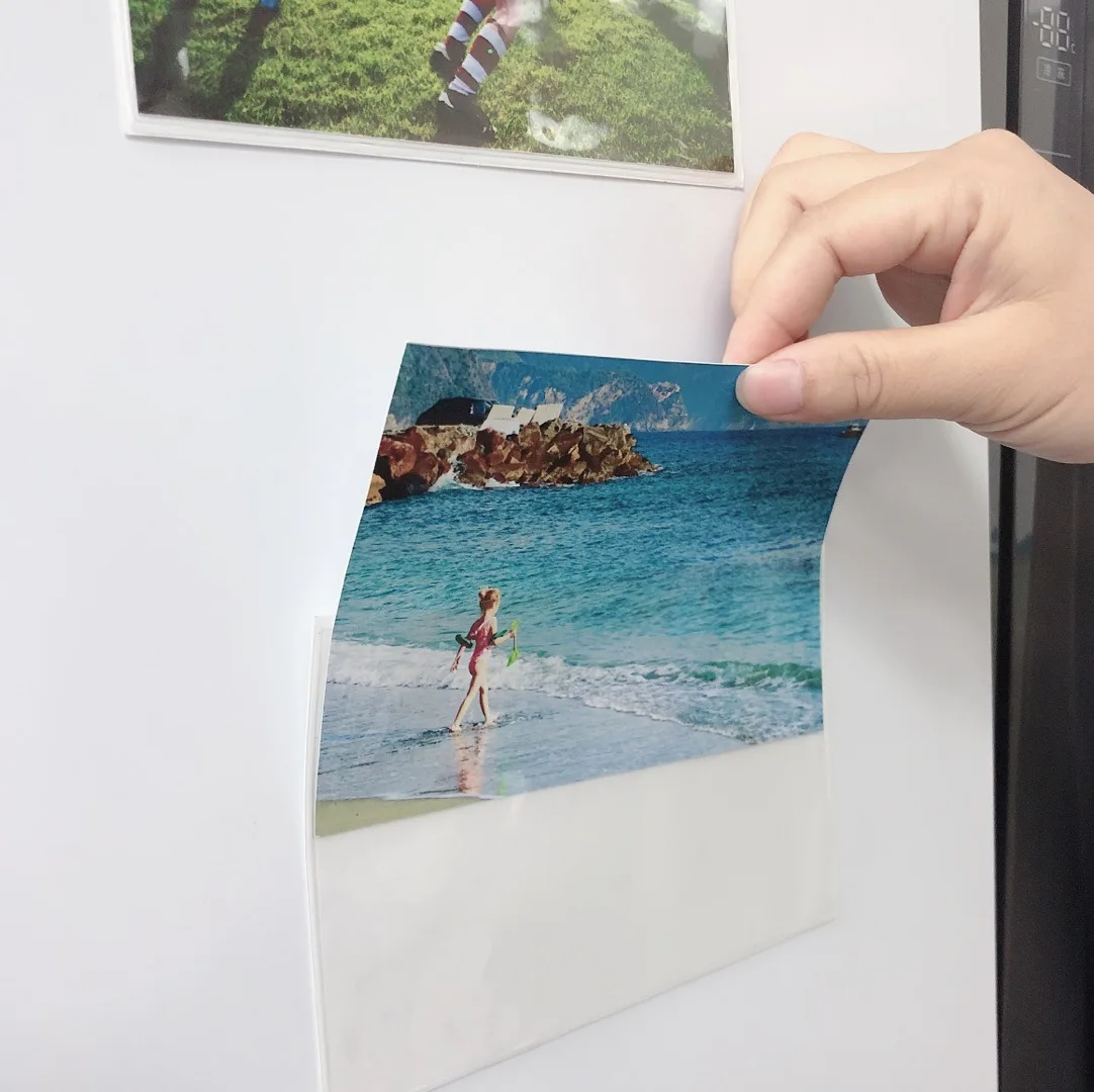 UCI Wholesale Removable Photo Frame New Design Reusable PVC Photo Card Holder Peel and Stick Photo Pocket With Custom