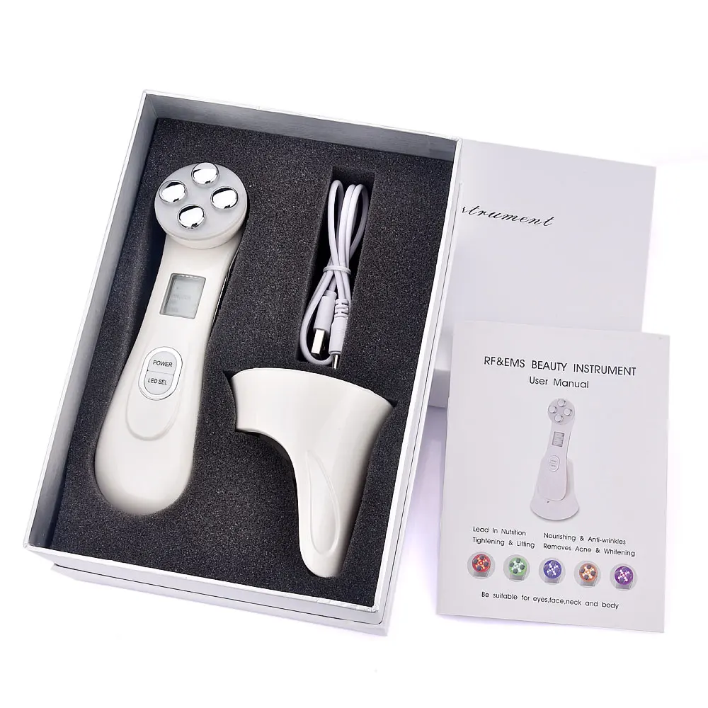 
Portable Multifunctional 5 In 1 Radio Frequency Face Lift Machine Wrinkle Removal Skin Whitening Tightening Machine 