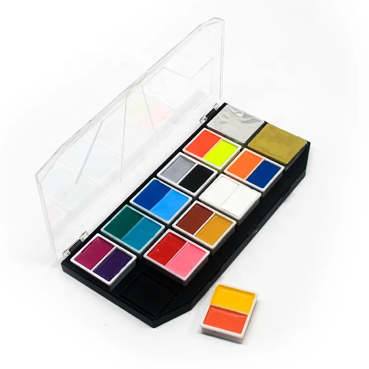 best 24 colors face body paint set palette sports fans football cheap face painting