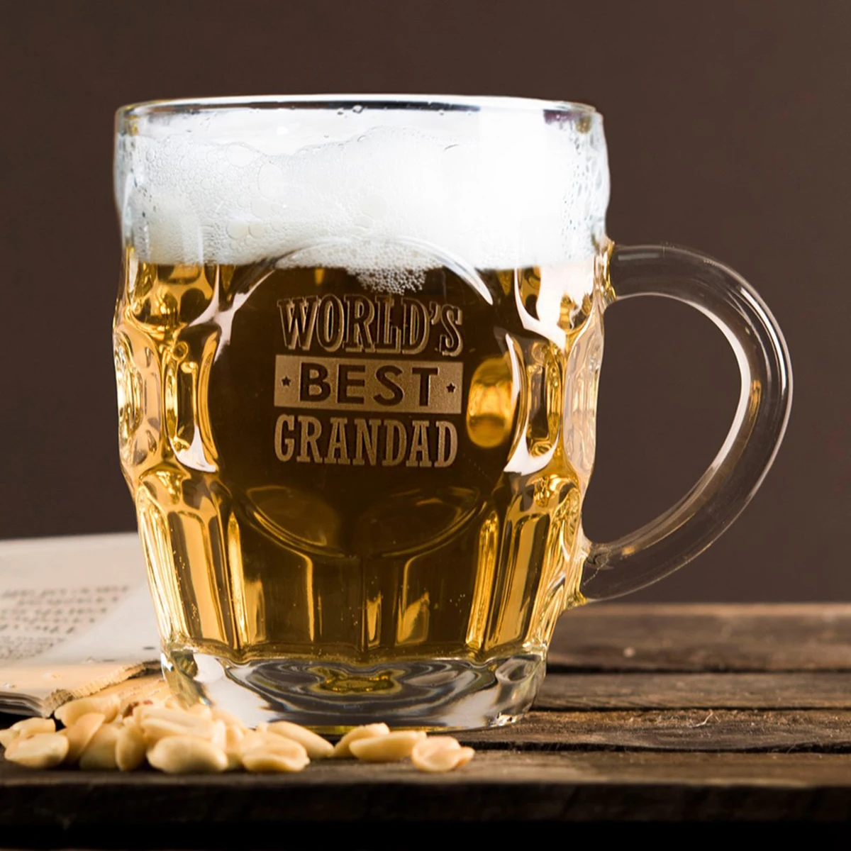 600ml Personalised Dimple Pint Glass Beer Mug with OEM logo