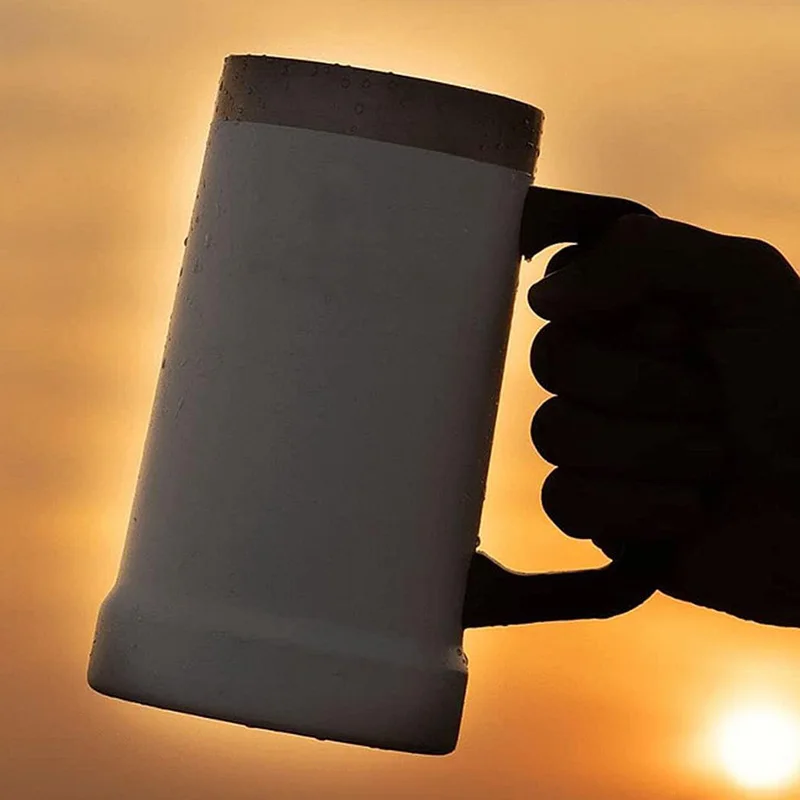 WG185 Customizable Logo 24oz Coffee Tumbler with Handle Double Wall Vacuum Metal Cup Promotion Custom Stainless Steel Beer Mug