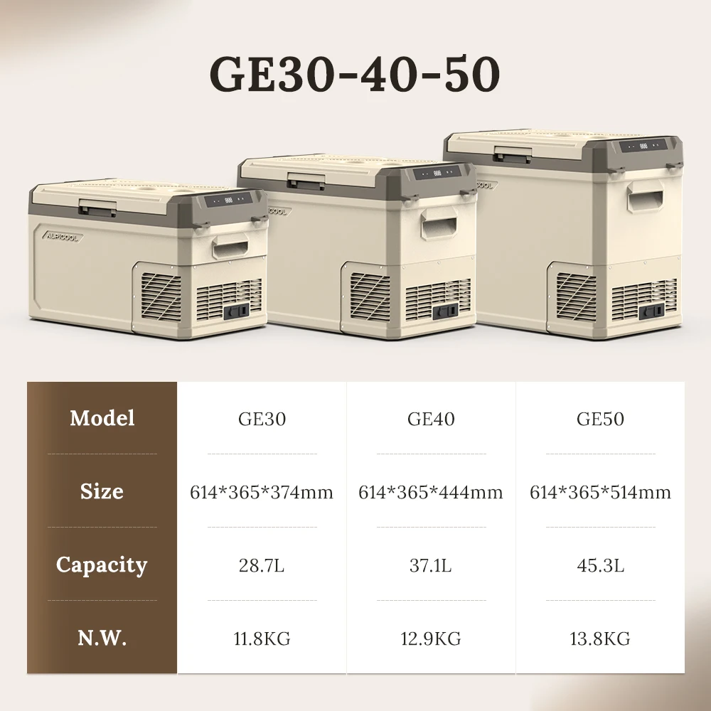 Alpicool GE40 12V AC DC Dual Use Freezer Single Zone Cooler Electric Eco-Friendly Fridge Portable Camping Car Refrigerator