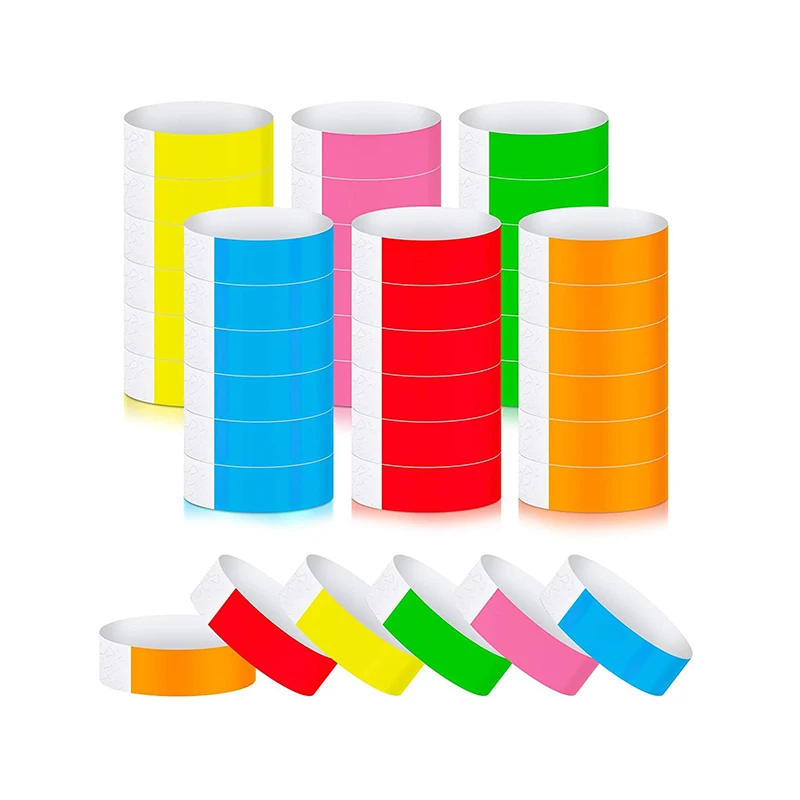 Printable PP paper wristbands waterproof disposable identification party bracelet tickets wristbands for events and party