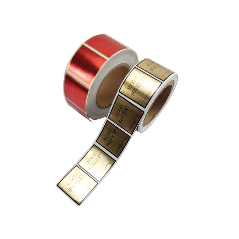 custom matte yellow laminate stickers square candle jar packaging label for perfume bottle