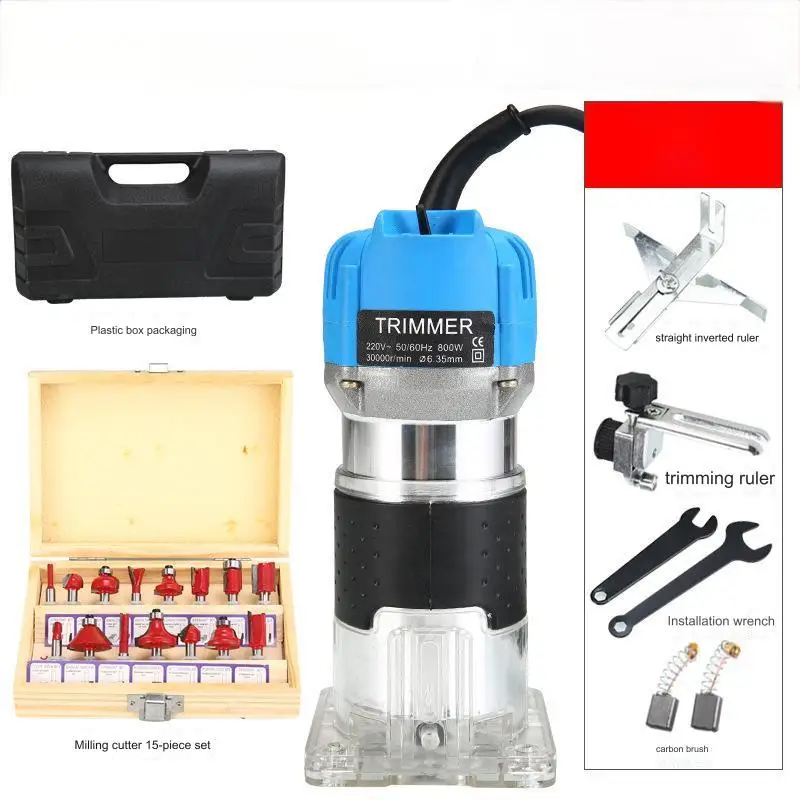 Zmax Electric Trimming Machine Slotting Woodworking Tools Multifunctional Gong Machine Engraving