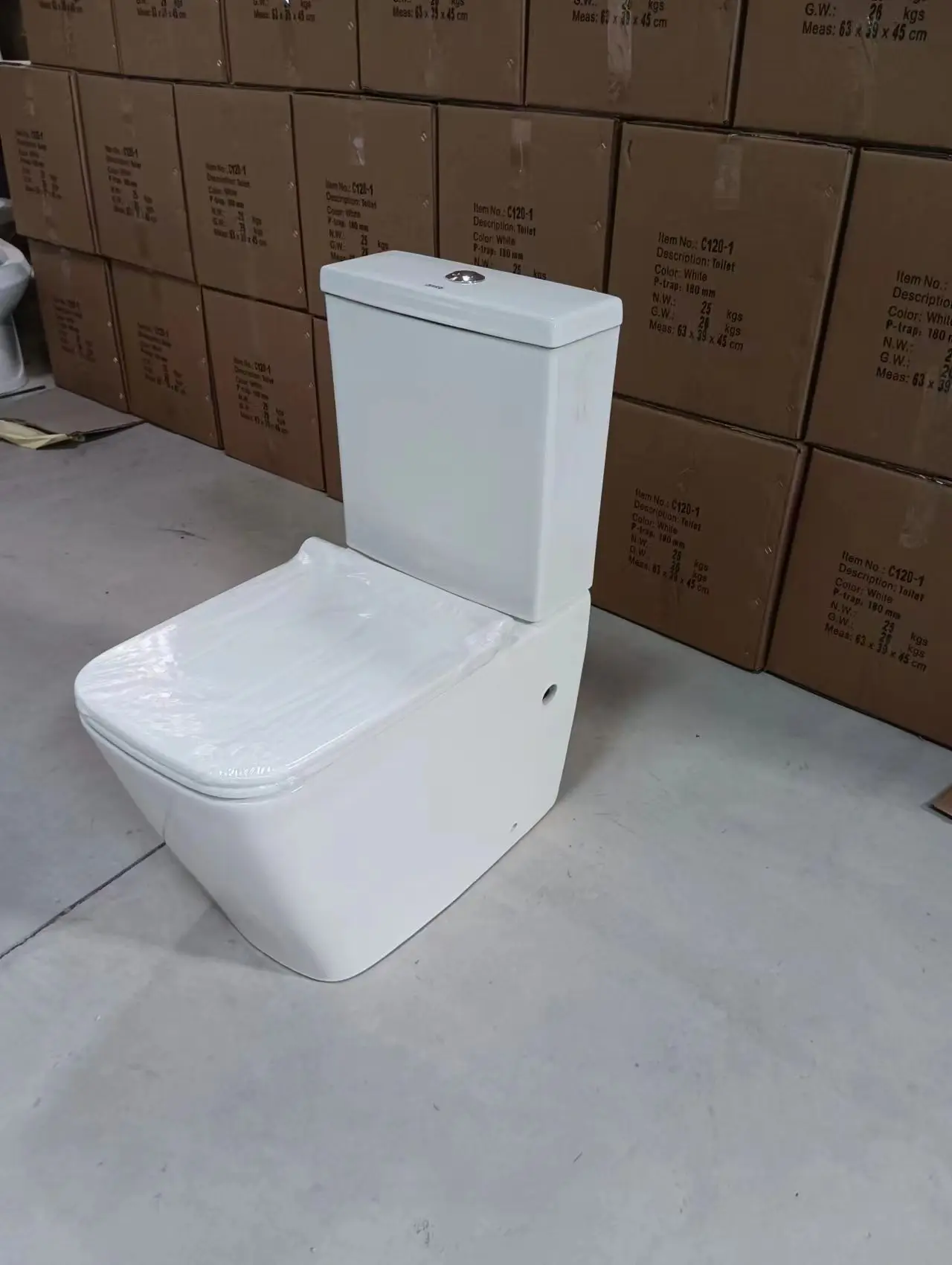 Two Piece Toilet Bowl High Quality Factory Price Ceramic White Color Sanitary Ware WC Hot Sale Bathroom Toilet