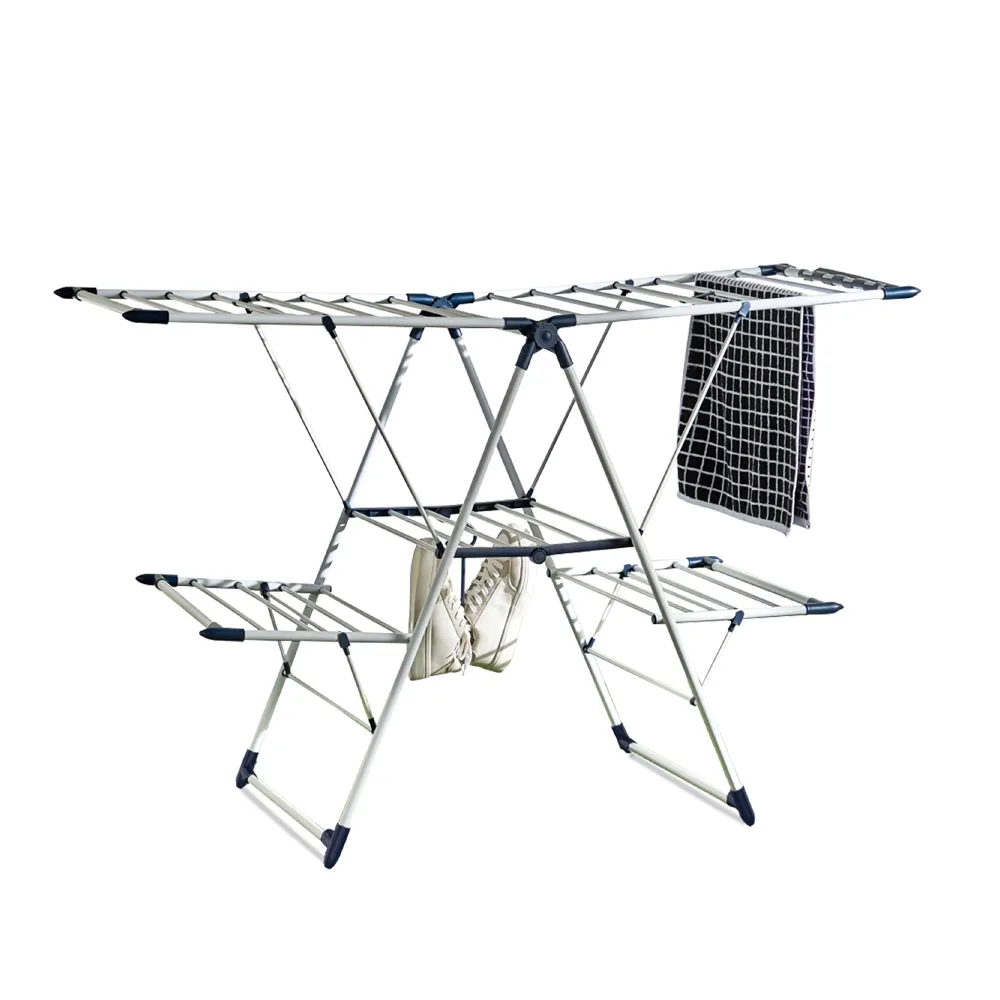 Professional 20M Drying space 2 Tier Gullwing Collapsible Dryer Hanging Drying Cloth Laundry Rack