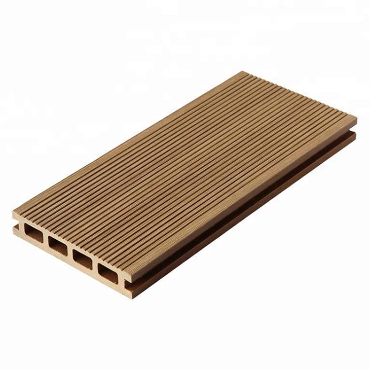 UV Resistance Flooring Anti-Slip Groove Hollow Decking Low Maintenance Engineering Deck For Outdoor Garden Terrace