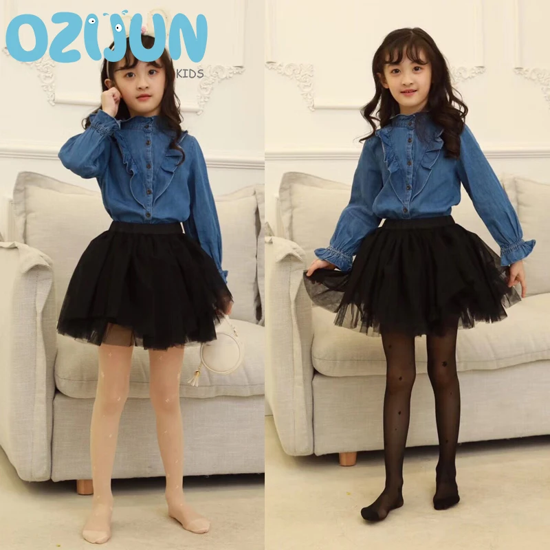 
New Summer Children Girls Stockings Sheer Silk Ballet Stockings Transparent Pantyhose Ultra-thin Core Spun Yarn Little Bee 