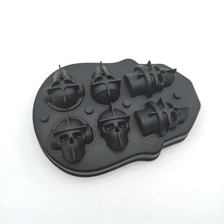 3D Skull Ice Mold Tray Whiskey Ice Silicone Flexible Ice Maker for Cocktails Jelly Candy Chocolate
