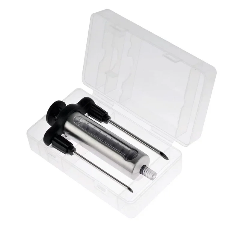 Large 304Stainless Steel Turkey BBQ Quick Meat Needle Sauces Flavor Marinade Injector Syringe