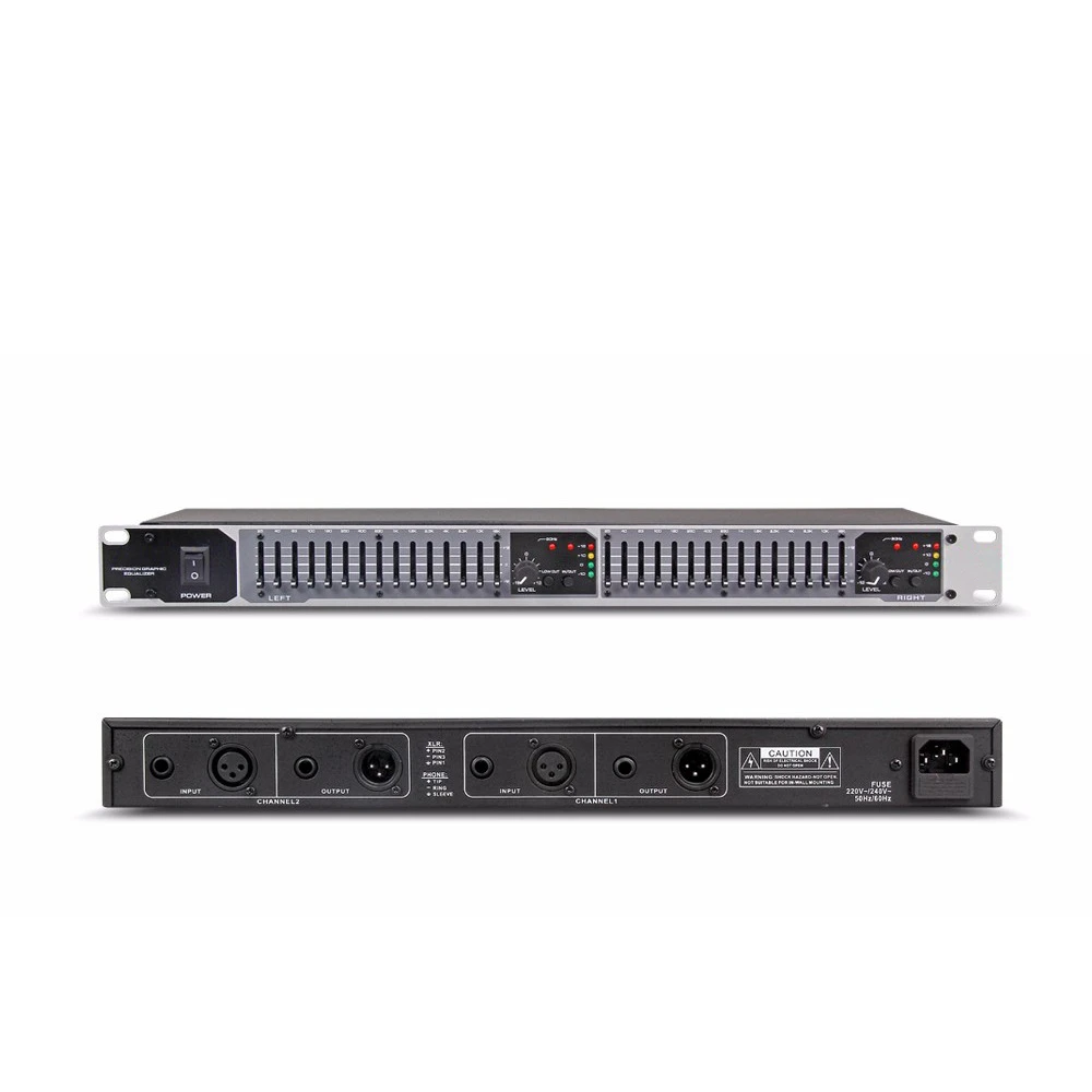 EQ215 Professional Dual 15-Segment Graphic Equalizer Stage Performance Audio Equipment for Enhanced Sound Quality