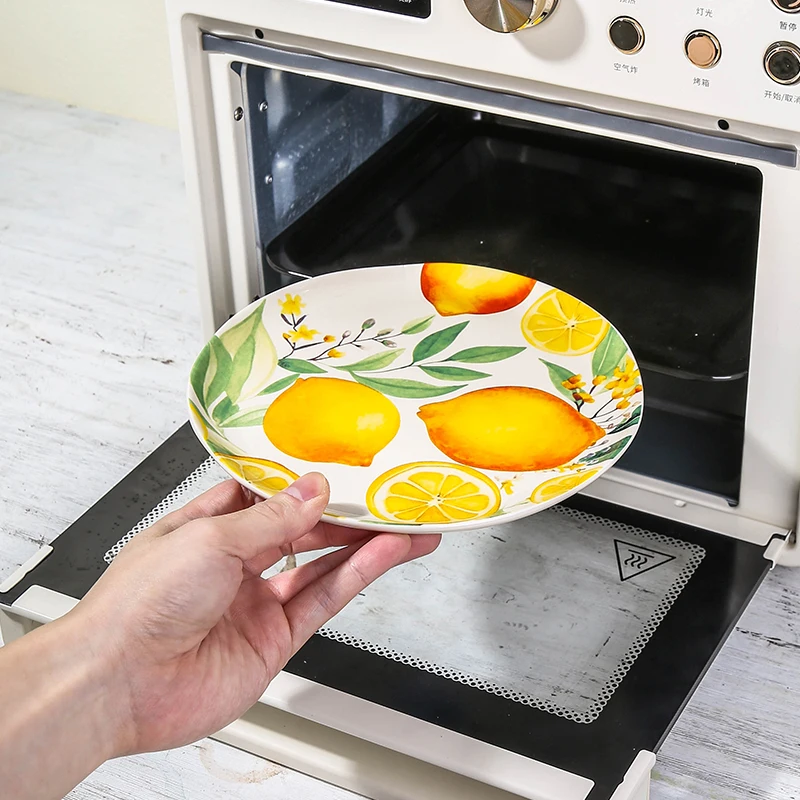 Novelty decal printed customized catering restaurant serving dishes plate sets dinnerware ceramic dinner plates