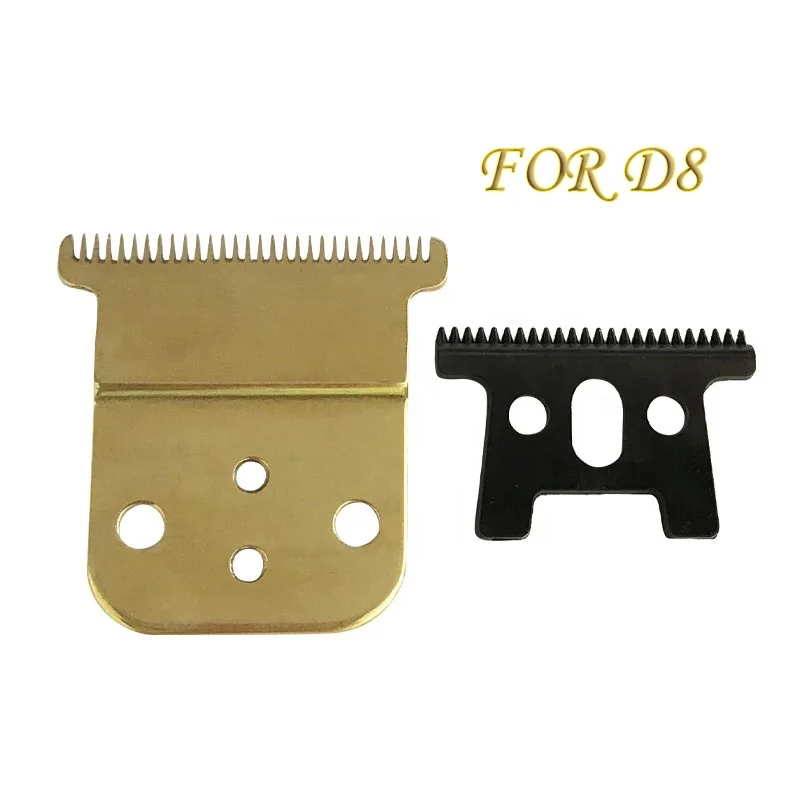 24 Teeth Ceramic Blade set  D7 Replacement Steel and Fixed Blade for D8 Pro Lid Hair Clipper Trimmer