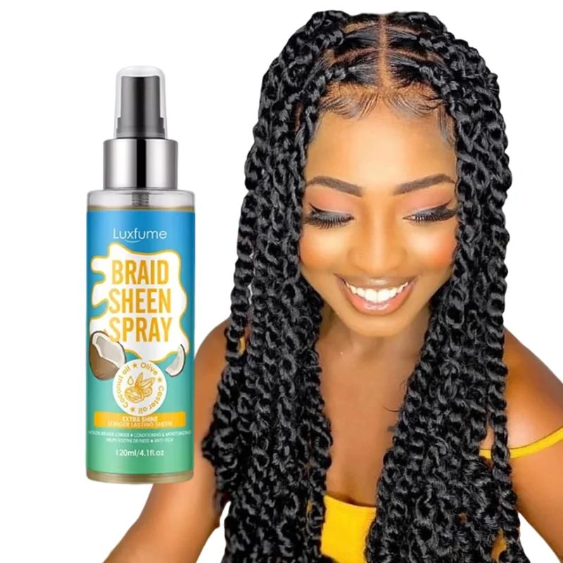 120ml Coconut Spray Mist Oil For Hair Leaves Hair With Shining Luster Soft Hair Sheen Spray Olive Oil Sheen Spray for Braid