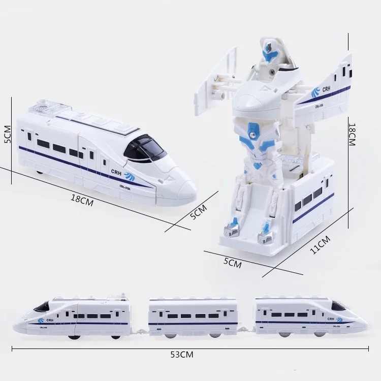 High speed train toy train set electric transform high rail car toy