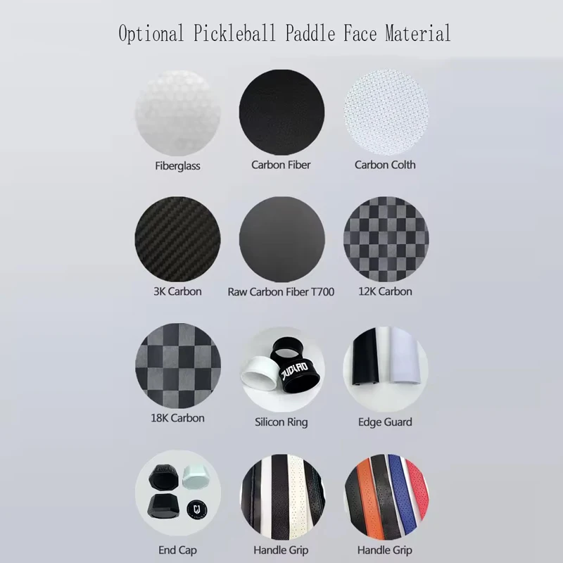 2024 Custom USAPA Approved Pickball Outdoor Sports Pickle Ball Paddle Accessories Carbon Fiber Pickleball Paddle Set Of 2