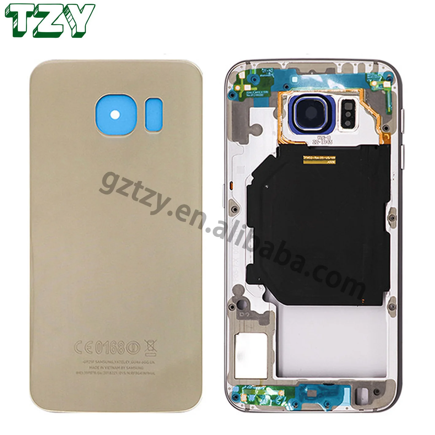 Full Middle Frame Back Cover Housing For Samsung Galaxy S6 G925 G925A G925F G925S S6 edge G920 S6edge plus G928Housing
