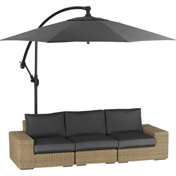 Summer Hot Sale Garden LED Foldable and Rotatable Outdoor Umbrellas Banana Hanging Umbrella