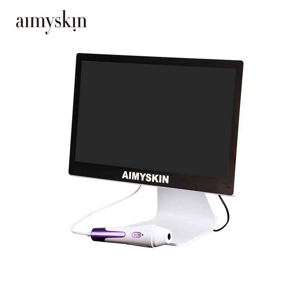 Multi language cosmetics chains products products recommendation report face scanner skin analysis machine Hair Camera Analyzer