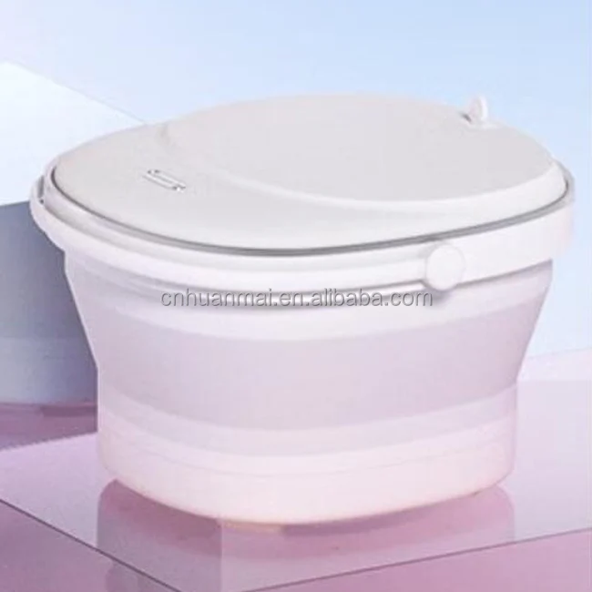 Foldable Foot Spa Bath with Bubbles, Red Light & Digital Temperature Control