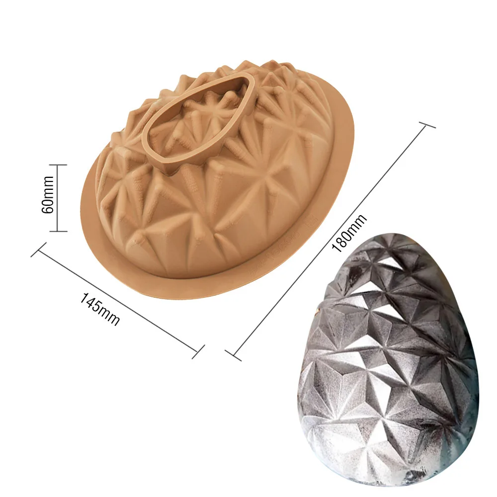 Wholesale Easter egg silicone mould 6 inch 4 inch egg chocolate mold mousse cake chocolate pudding baking silicone mold
