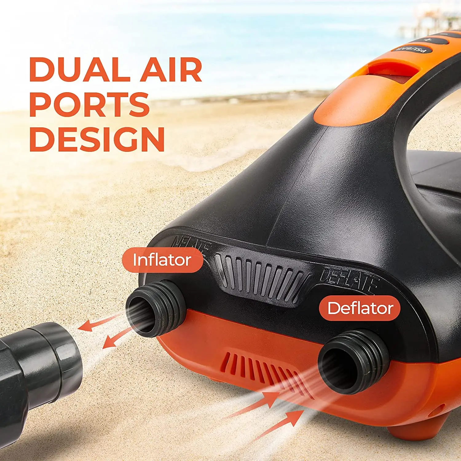 Ready-to-ship 12V Electric Air Pump 20 PSI High Pressure Sup Electric Air Pump Battery for Inflatable Kayak