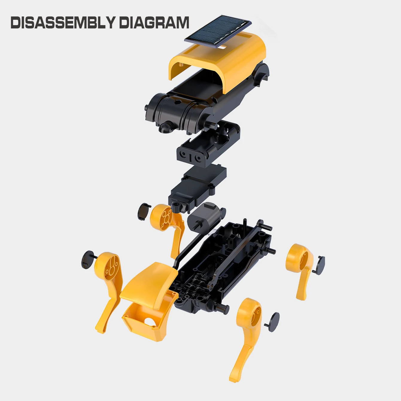 Kouyikou лидер продаж игрушка «Diy» умный робот на солнечной батарее собака научная техника Электрический развивающий стебель игрушка-головоломка «DIY»