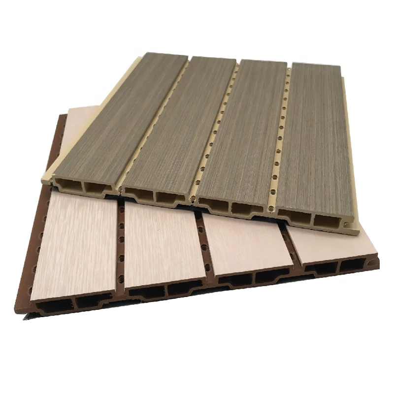 WPC  sound proof wpc  wall panel wood pvc composite fluted wall panel