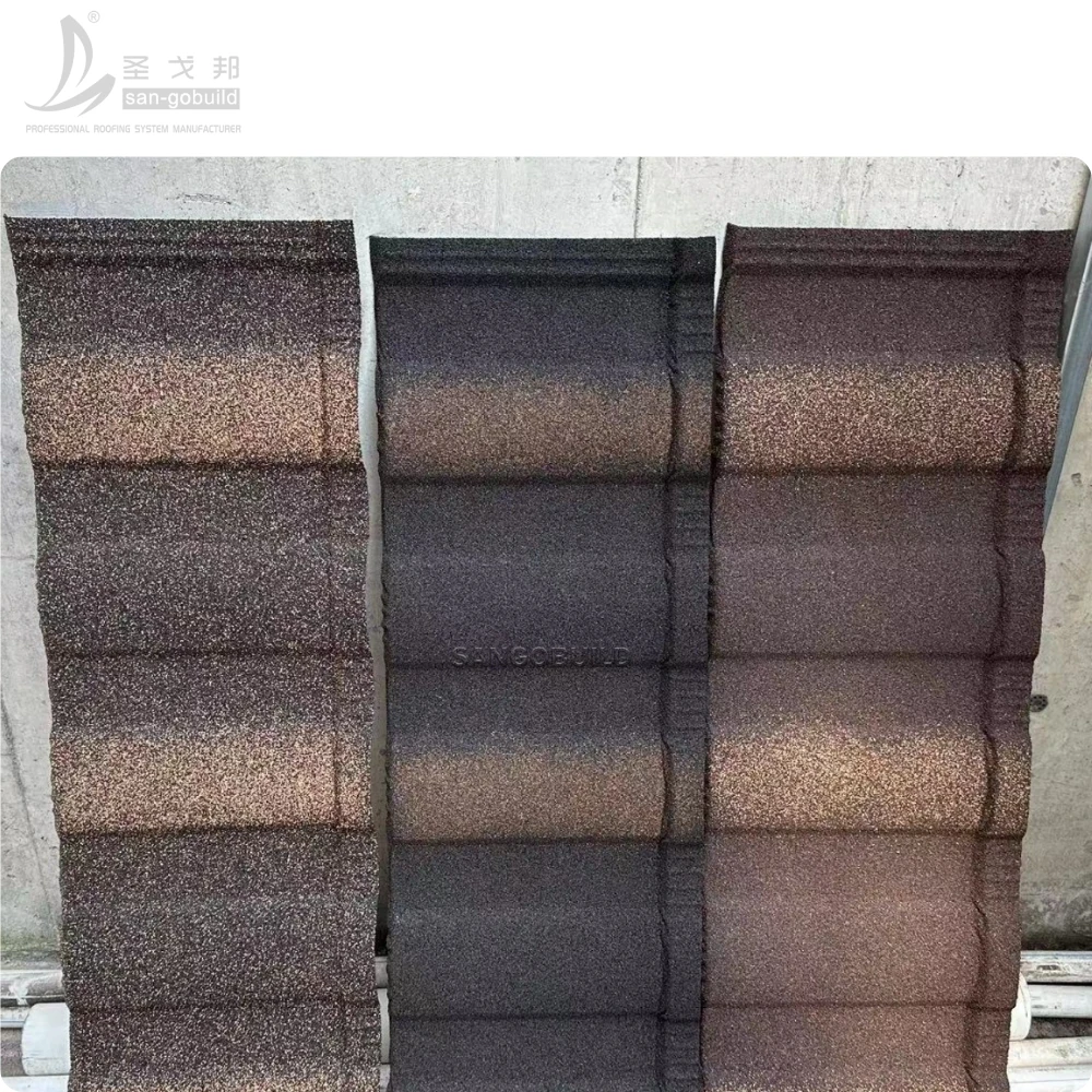 Blue Roof Tiles Aluminium Zinc Stone Coated Roofing Sheet Stone Coated Metal Roofing Sheet