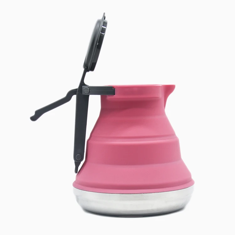 
OEM China Wholesale Stainless Steel Water Kettle Silicone Foldable Portable Travel 