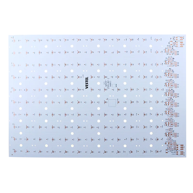 custom led light metal core 2 layers double sided aluminum substrate pcb board aluminum pcb manufacturer fabrication supplier