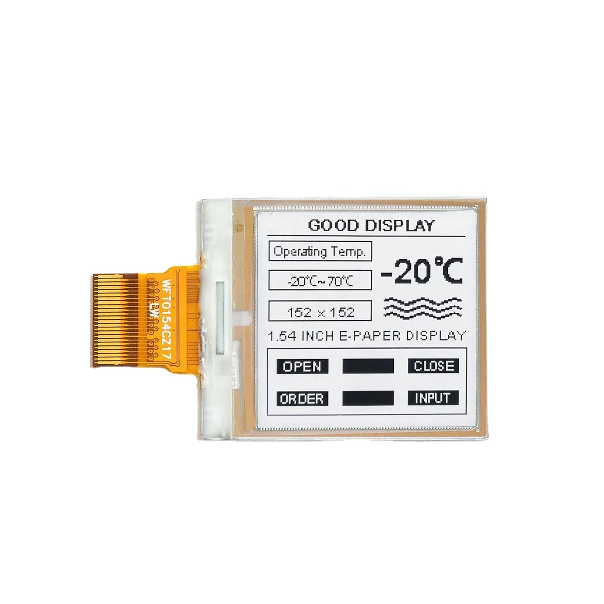 Панель электронной карты-20 ~ 60C 1 54 дюймов 152x152 низкотемпературный дисплей e