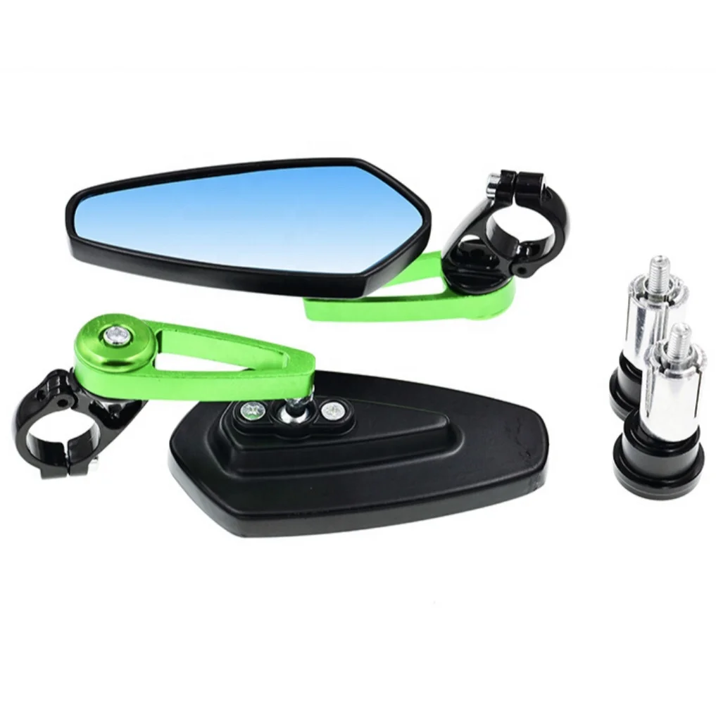 Motorcycle rearview mirror refitted rear-view mirror retro handle mirror aluminum reflective