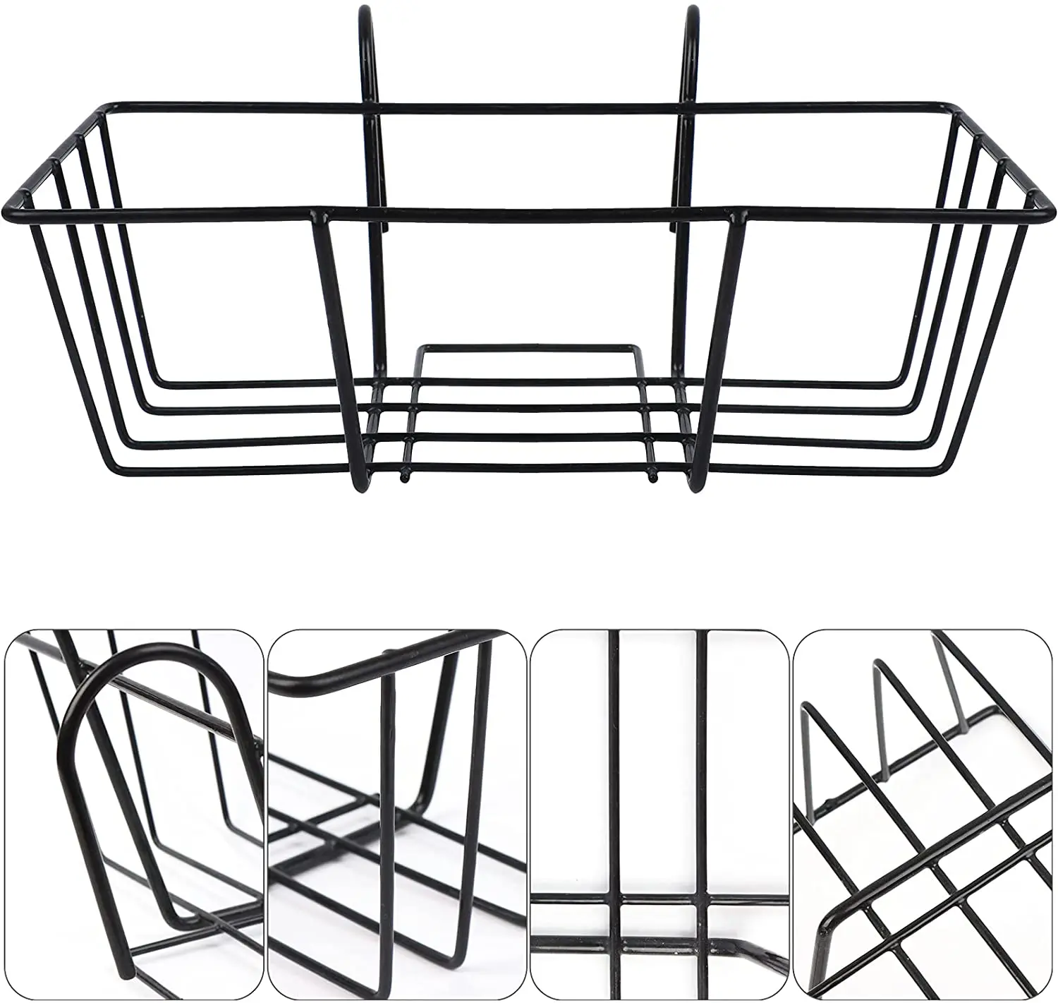 Balcony Hanging Flower Rack Railing Metal Planter Pots Stand for Indoor Deck Box Outdoor Hanger Stand