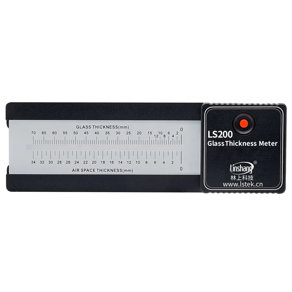 Лазерный измеритель толщины стекла Linshang LS200, высокоточный архитектурный измеритель толщины стекла с низким уровнем теплоизоляции и двойным остеклением, 0,5 мм