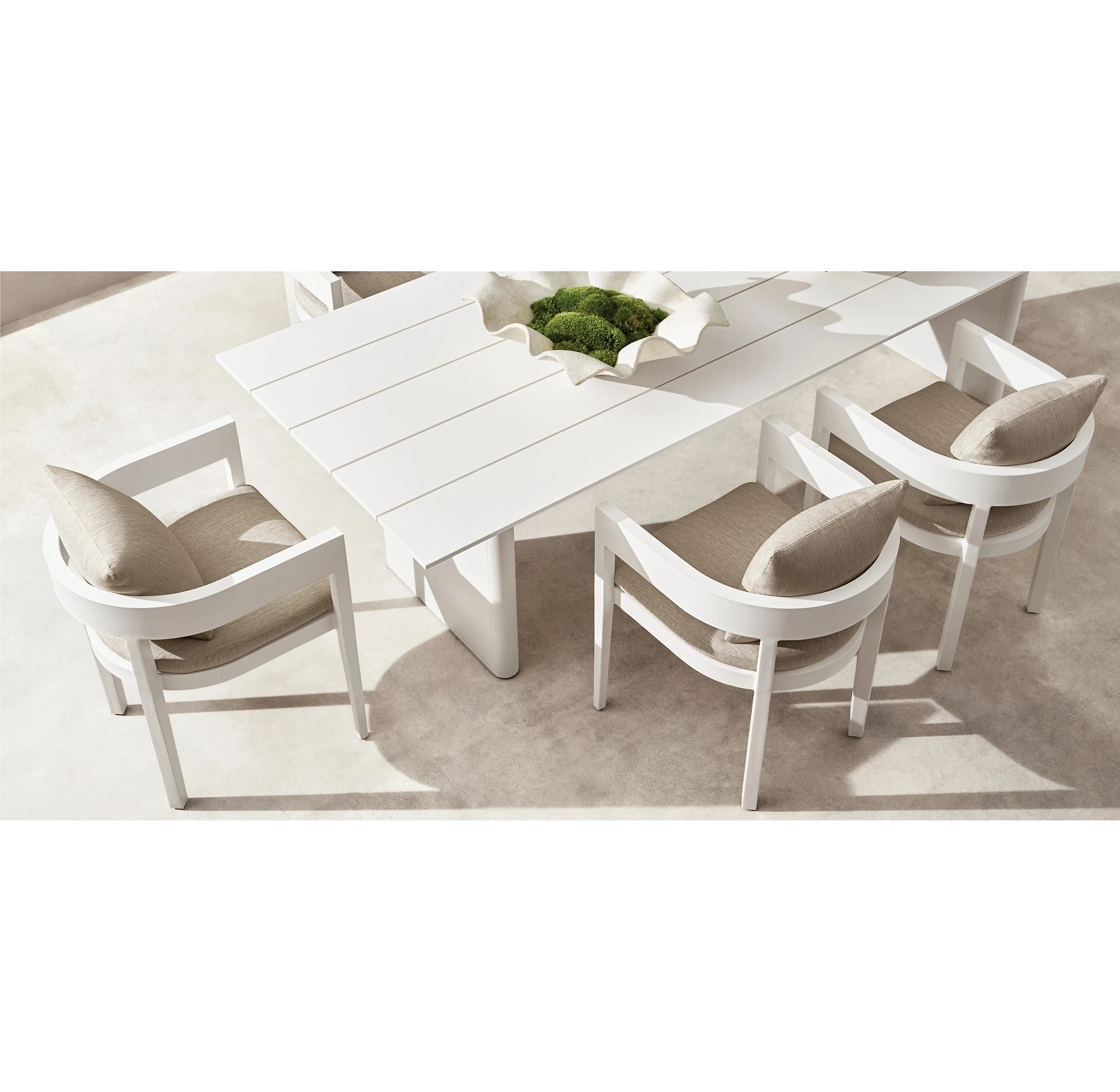 Современный Роскошный домашний двор патио металлический садовый стол и стулья индивидуальный алюминиевый открытый обеденный набор