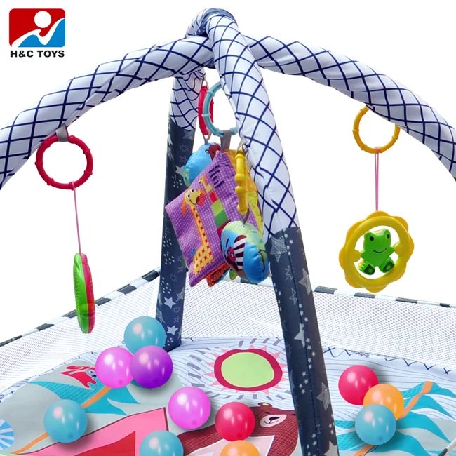 Baby with fence fitness stand toy newborn baby music fitness stand game mat crawling baby gym play mat