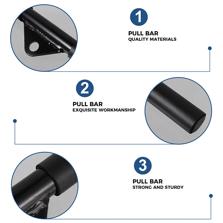 Fitness Bar Exercise Handles Workout Bars Tricep Press Household Tools Attachment Down Cable Pulley Muscle Trainer