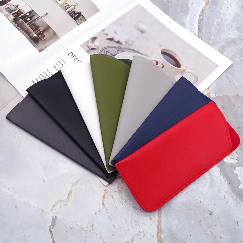 Wholesale Leather Glasses Case PVC Leather Folding Sunglasses Packaging Boxes