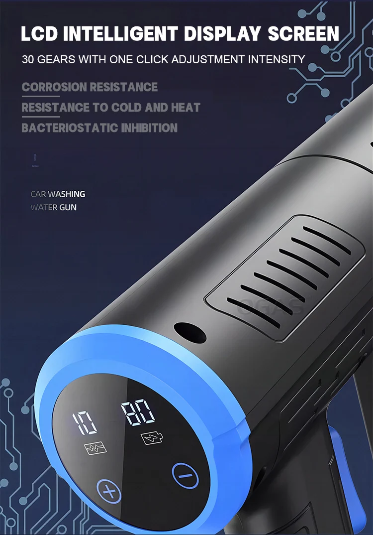 OGAS Foam Blaster Nozzle Gun Portable Car Wash Water Gun High Pressure Outdoor High Water Pressure Car Wash Wireless Spray Gun