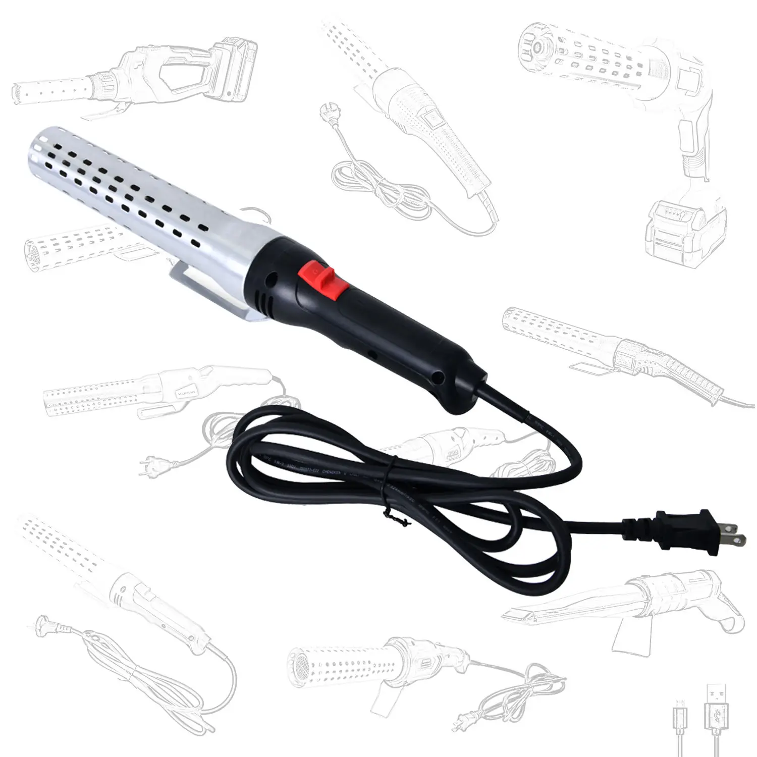 Vertak 2000W Electric BBQ Charcoal Starter With Safety Switch Corrosion Resistance Fire Starter